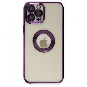 BSSM iPhone 12 Pro Slot Silikon Mor Kılıf