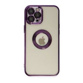 BSSM iPhone 12 Pro Slot Silikon Mor Kılıf