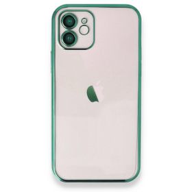 BSSM iPhone 12 Razer Lensli Silikon Yeşil Renkli Kılıf