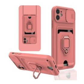 BSSM iPhone 12 Zuma Kartvizitli Yüzüklü Silikon - Pembe Kılıf