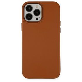 BSSM iPhone 13 Asya Deri Silikon Kahverengi Kılıf