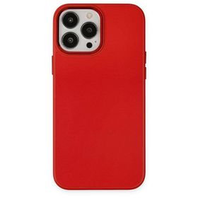 BSSM iPhone 13 Asya Deri Silikon Kırmızı Kılıf