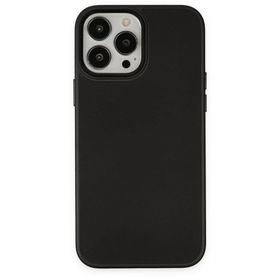 BSSM iPhone 13 Asya Deri Silikon Siyah Kılıf