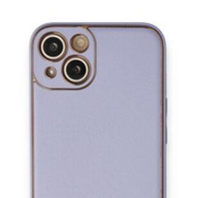 BSSM iPhone 13 Coco Deri Silikon Kapak Açık Lila Kılıf