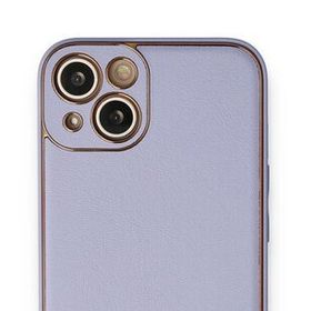 BSSM iPhone 13 Coco Deri Silikon Kapak Açık Lila Kılıf