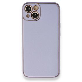 BSSM iPhone 13 Coco Deri Silikon Kapak Açık Lila Kılıf