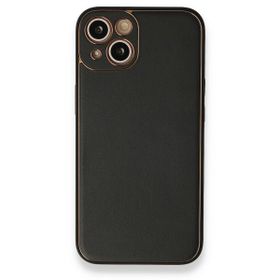 BSSM iPhone 13 Coco Deri Silikon Kapak Siyah Kılıf