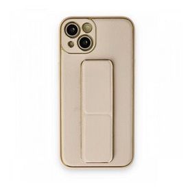 BSSM iPhone 13 Coco Deri Standlı Kapak Gold Kılıf