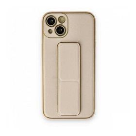 BSSM iPhone 13 Coco Deri Standlı Kapak Gold Kılıf