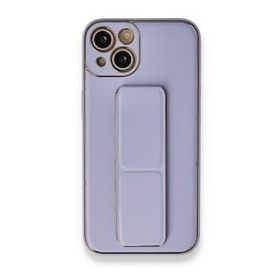 BSSM iPhone 13 Coco Deri Standlı Kapak Lila Kılıf