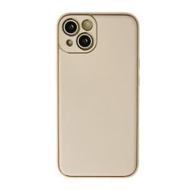 BSSM iPhone 13 Coco Gold Deri Silikon Kapak Kılıf