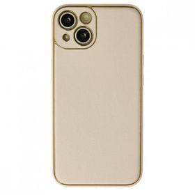 BSSM iPhone 13 Coco Gold Deri Silikon Kapak Kılıf