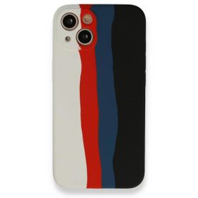BSSM iPhone 13 Ebruli Lansman Silikon Beyaz Siyah Kılıf