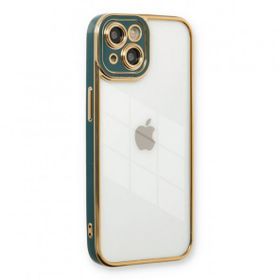 BSSM iPhone 13 Liva Lens Silikon Yeşil Kılıf