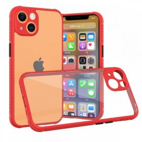 BSSM iPhone 13 Mini Miami Şeffaf Silikon Kırmızı Kılıf