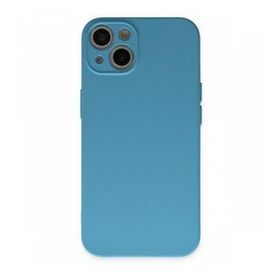 BSSM iPhone 13 Mini Nano İçi Kadife Silikon Mavi Kılıf