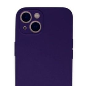 BSSM iPhone 13 Mini Nano İçi Kadife Silikon Mor Kılıf