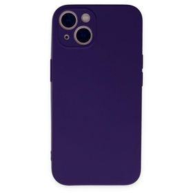 BSSM iPhone 13 Mini Nano İçi Kadife Silikon Mor Kılıf