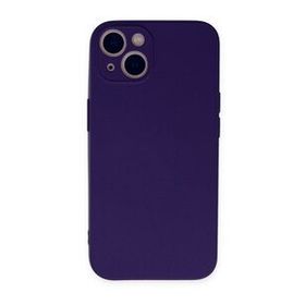 BSSM iPhone 13 Mini Nano İçi Kadife Silikon Mor Kılıf