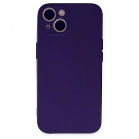 BSSM iPhone 13 Mini Nano İçi Kadife Silikon Mor Kılıf