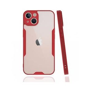 BSSM iPhone 13 Platin Silikon Kırmızı Kılıf