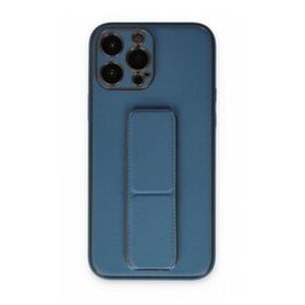 BSSM iPhone 13 Pro Coco Açık Mavi Deri Standlı Kapak Kılıf