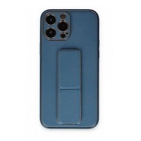 BSSM iPhone 13 Pro Coco Açık Mavi Deri Standlı Kapak Kılıf