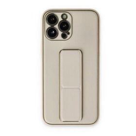 BSSM iPhone 13 Pro Coco Beyaz Deri Standlı Kapak Kılıf