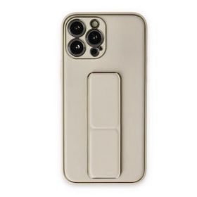 BSSM iPhone 13 Pro Coco Beyaz Deri Standlı Kapak Kılıf