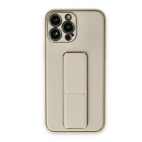 BSSM iPhone 13 Pro Coco Beyaz Deri Standlı Kapak Kılıf