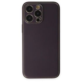 BSSM iPhone 13 Pro Coco Deri Silikon Kapak Derin Mor Renkli Kılıf