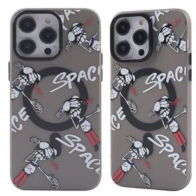 BSSM iPhone 13 Pro Magneticsafe Desenli Kapak Apollo Siyah 3 Kılıf