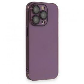 BSSM iPhone 13 Pro Max Armada Lensli Kapak Derin Mor Kılıf