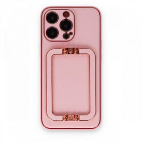 BSSM iPhone 13 Pro Max Coco Elit Kapak Pembe Cep Telefonu Kılıfı