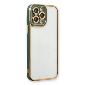 BSSM iPhone 13 Pro Max Liva Lens Silikon Yeşil Kılıf