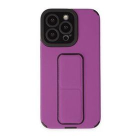 BSSM iPhone 13 Pro Max Mega Standlı Silikon Mor Renkli Kılıf