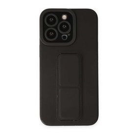 BSSM iPhone 13 Pro Max Mega Standlı Silikon Siyah Kılıf
