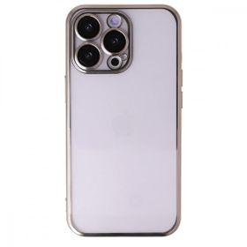 BSSM iPhone 13 Pro Max Razer Lensli Silikon - Gold Kılıf