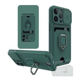 BSSM iPhone 13 Pro Max Zuma Kartvizitli Yüzüklü Silikon Yeşil Kılıf