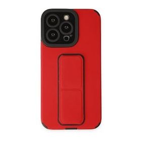 BSSM iPhone 13 Pro Mega Standlı Silikon Kırmızı Kılıf