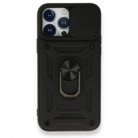 BSSM iPhone 13 Pro Pars Lens Yüzüklü Silikon Siyah Kılıf