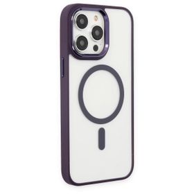 BSSM iPhone 13 Pro Room Magneticsafe Silikon Derin Mor Kılıf