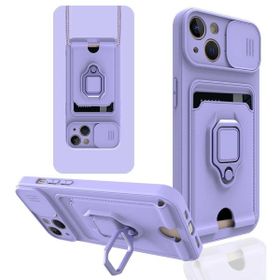BSSM iPhone 13 Zuma Kartvizitli Yüzüklü Silikon Lila Kılıf