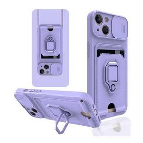 BSSM iPhone 13 Zuma Kartvizitli Yüzüklü Silikon Lila Kılıf