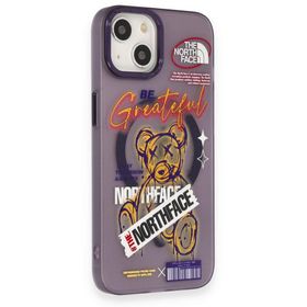 BSSM iPhone 14 Apollo Magneticsafe Desenli Kapak Apollo Mor 2 Kılıf