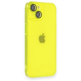 BSSM iPhone 14 Armada Lensli Kapak Sarı Kılıf
