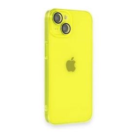 BSSM iPhone 14 Armada Lensli Kapak Sarı Kılıf