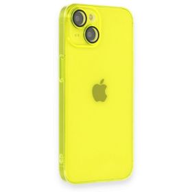 BSSM iPhone 14 Armada Lensli Kapak Sarı Kılıf