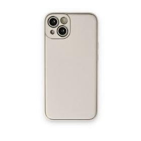 BSSM iPhone 14 Coco Deri Silikon Kapak Beyaz Kılıf