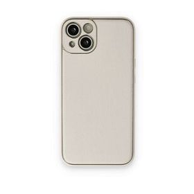 BSSM iPhone 14 Coco Deri Silikon Kapak Beyaz Kılıf